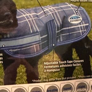 WeatherBeeta Parka 1200D Dog Coat Grey Plaid Waterproof Warm Size: 30CM/12”